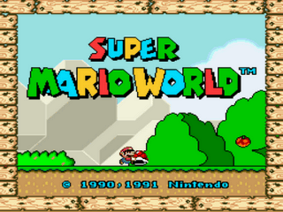 The New Super Mario World Title Screen